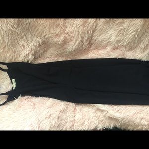 Navy Blue Halter Top Midi Dress